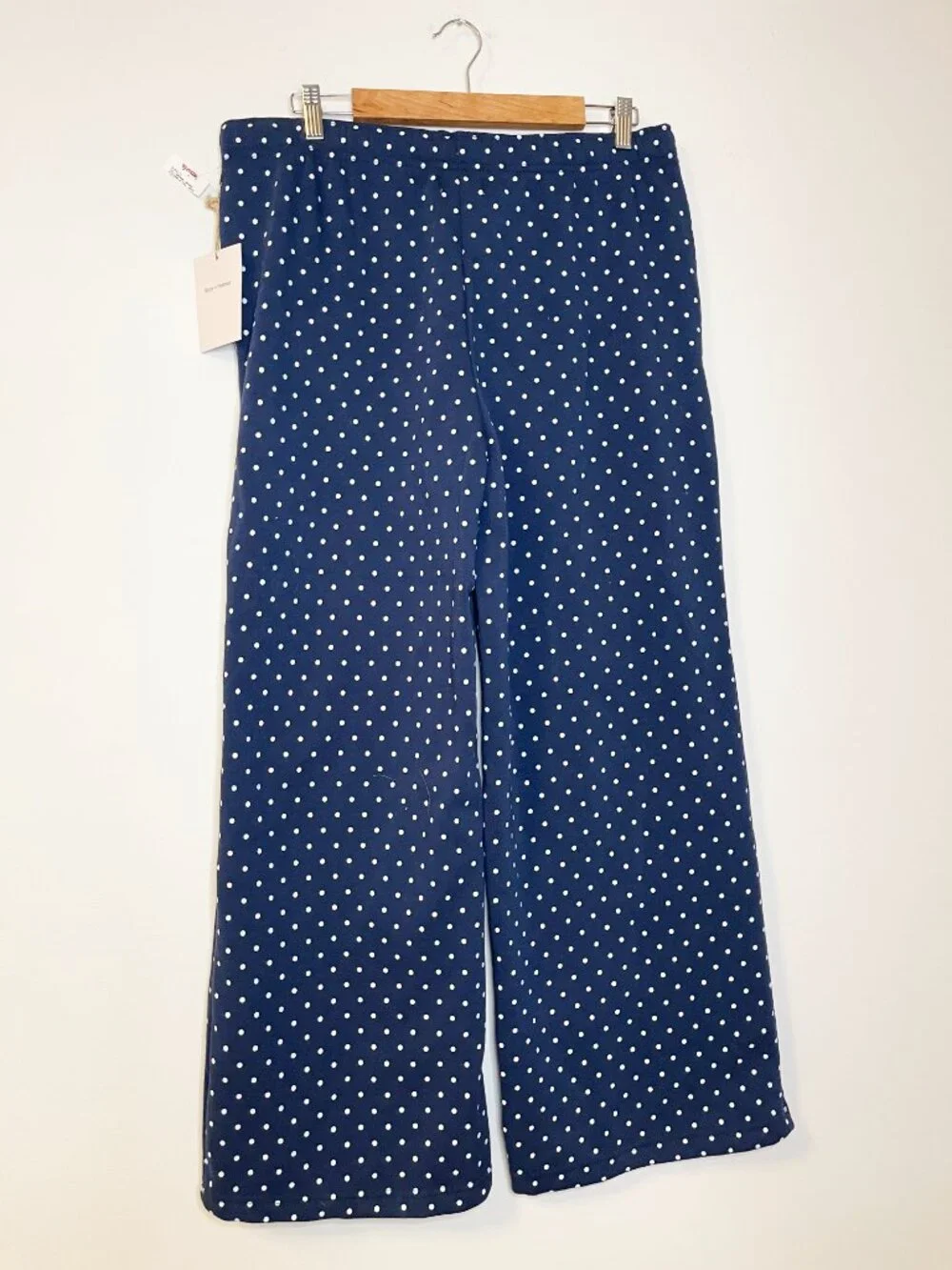 Lot of 2 Women's Lounge Pants XL Since Forever Gray Fleece & Navy Polka Dot NWT